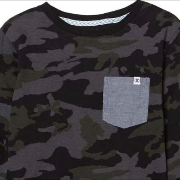 Wrap camo print long sleeve packet T-shirt - Picture 3 of 8